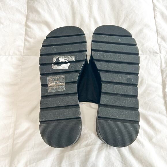 Steve Madden Overjoyed Black Mesh Platform Slide Sandals Size 8.5M EUC - Picture 7 of 8